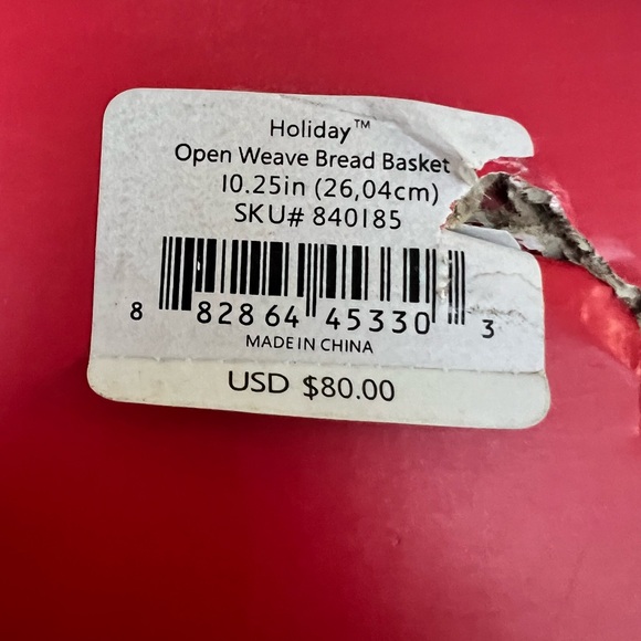 NIB Vtg Lenox Holiday Open Weave Bread Basket - Picture 5 of 7